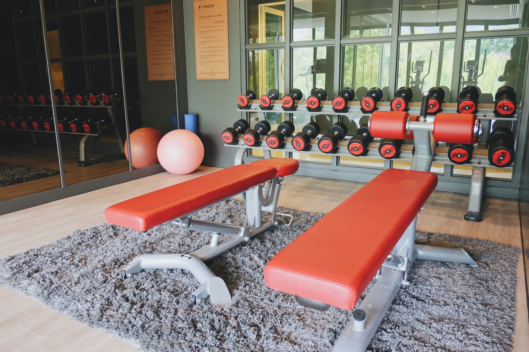 Interior of fitness room